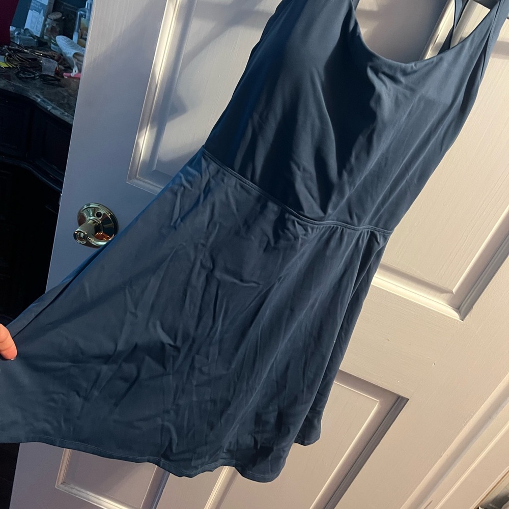 Blue Backless Active Dress